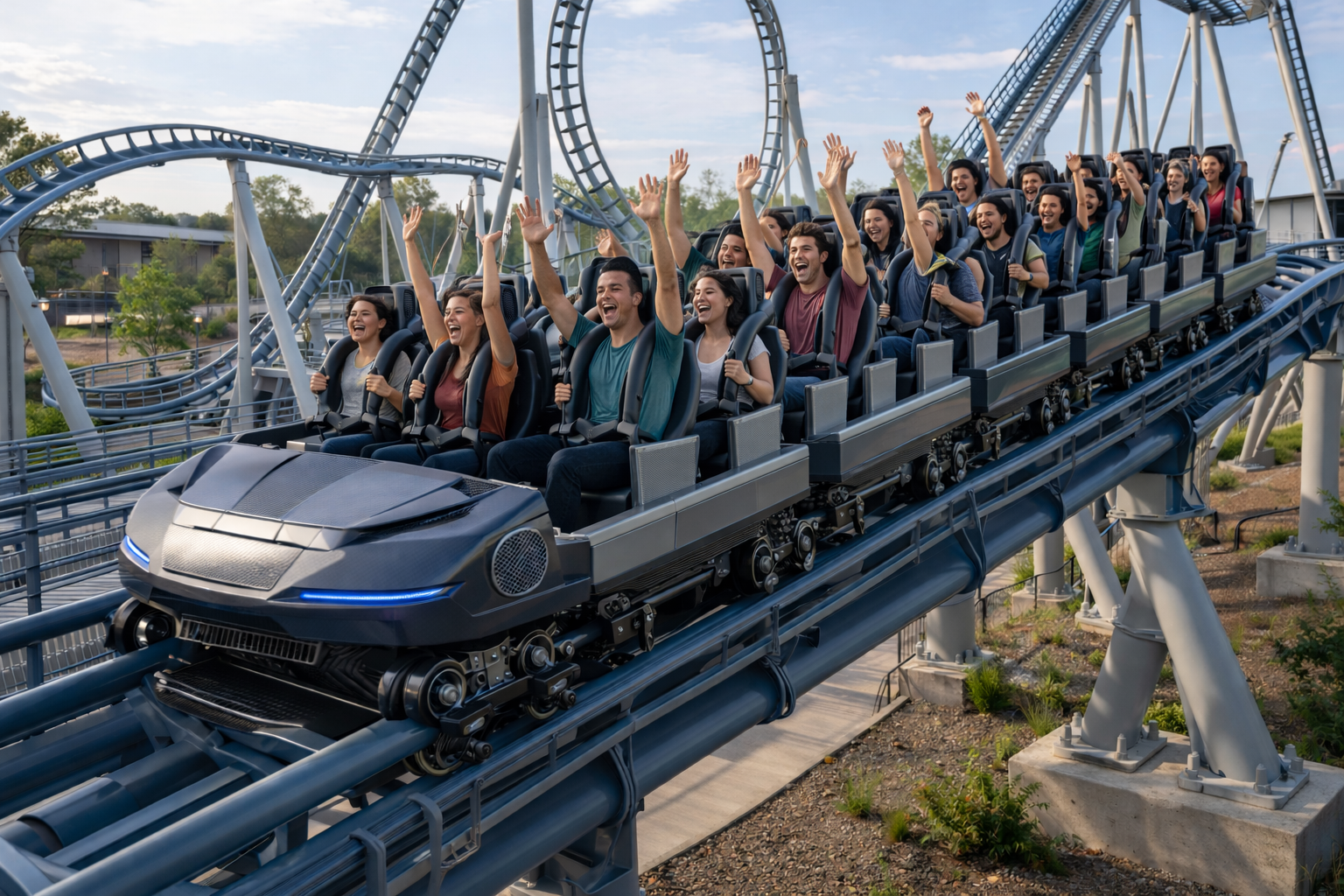 Roller coaster system.