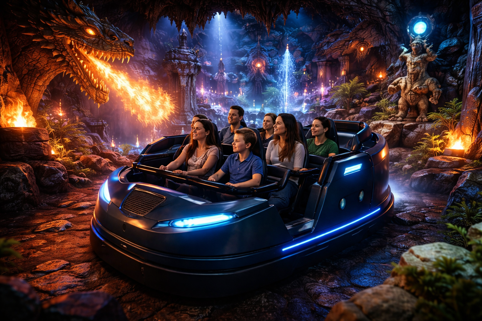 Dark ride attraction.