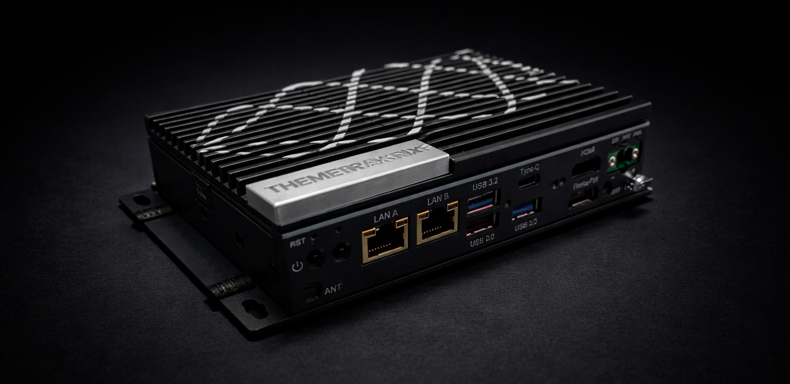 THEMETRAX:RIDE playback engine on a dark surface.